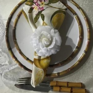 Loja Casa Canto - Porta Guardanapo - Porta Guardanapo 6un Flor Branca Lé Crochet