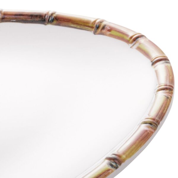 Loja Casa Canto - Pratos Avulsos - Jogo Pratos Sobremesa Melamina Branca Linha Bambu 27cm 6un Bon Gourmet