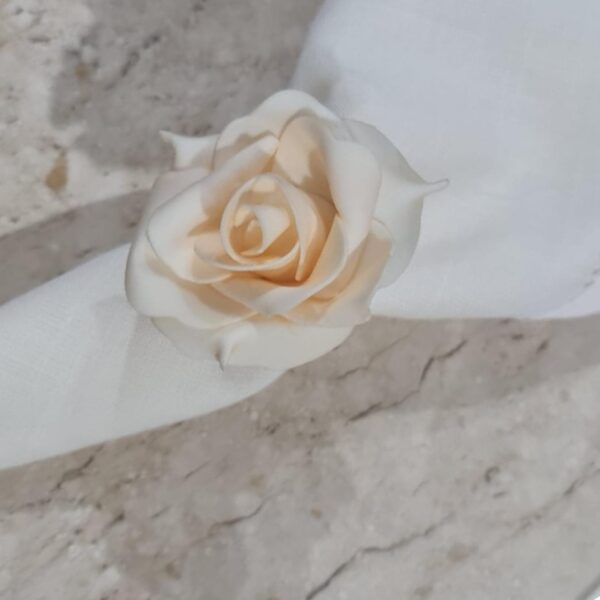 Loja Casa Canto - Porta Guardanapo - Porta Guardanapo 8un Flor Bege Rosada Lé Crochet