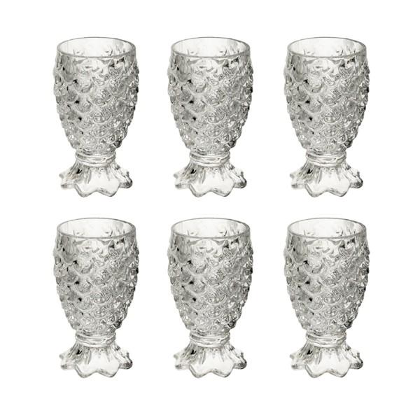 Loja Casa Canto - Taças de Vidro - Jogo Taças para Água Vidro Sodo Cálcico Pineapple 200ml 6un Lyor