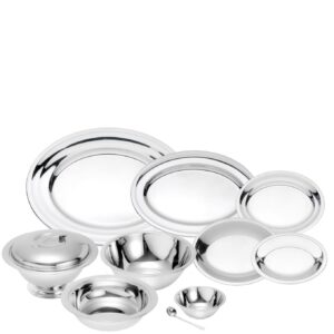 Loja Casa Canto - Baixela para Servir - Baixela aço Inox 10pç Veneza Wolff