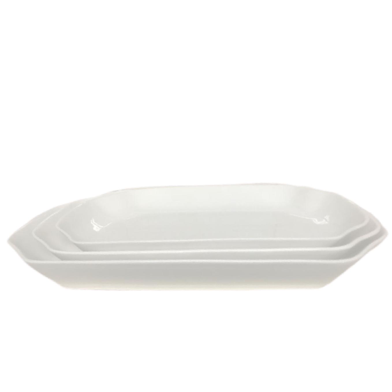 Loja Casa Canto - Travessas - Jogo Travessas Porcelana New Bone Filipinas Branco 3un Lyor