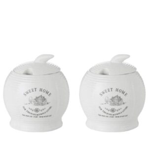 Jogo açucareiros Porcelana Sweet Home 300ml 2un Lyor