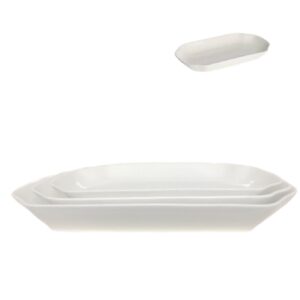 Loja Casa Canto - Travessas - Jogo Travessas Porcelana New Bone Filipinas Branco 3un Lyor