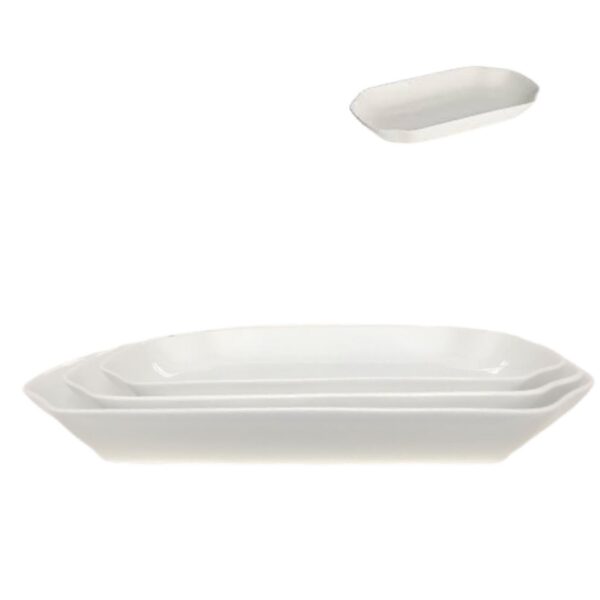 Loja Casa Canto - Travessas - Jogo Travessas Porcelana New Bone Filipinas Branco 3un Lyor