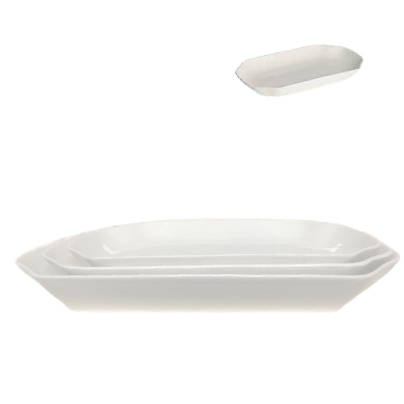 Loja Casa Canto - Travessas - Jogo Travessas Porcelana New Bone Filipinas Branco 3un Lyor