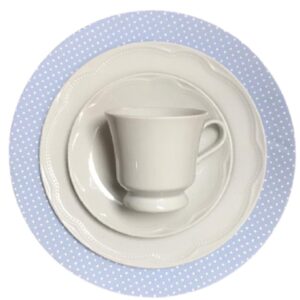 Mesa Posta para Lanche Sousplat e Xícaras Cottage 18pç Porcelana Germer