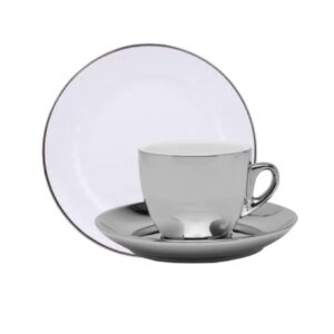 Loja Casa Canto - Jogo para Lanche - Jogo para Lanche 18pç Isabel Prata Versa Prata