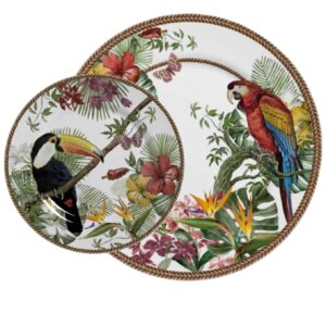 Jogo Pratos Rasos e Sobremesa Tropico 12pç Alleanza