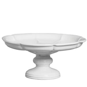 Loja Casa Canto - Prato para Bolo - Prato para Bolo Doces Lucca Branco 30cm Cerâmica Novo Tempo