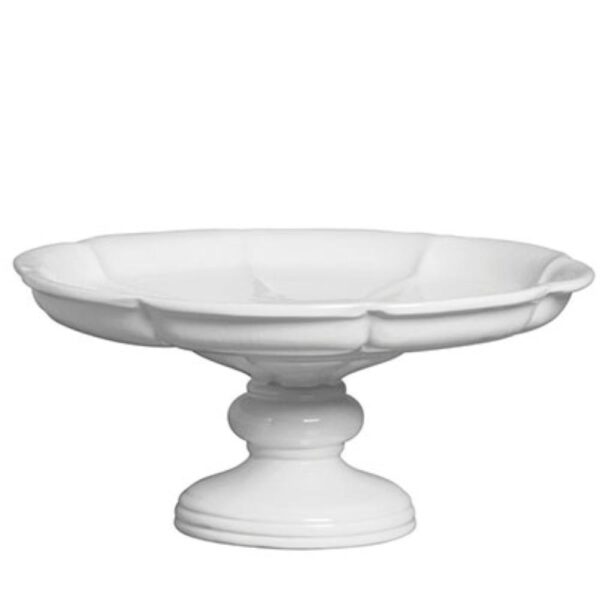 Loja Casa Canto - Prato para Bolo - Prato para Bolo Doces Lucca Branco 30cm Cerâmica Novo Tempo