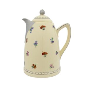 Loja Casa Canto - Garrafas Térmicas - Garrafa Térmica Porcelana Nina Bege com Detalhes Prata BTC