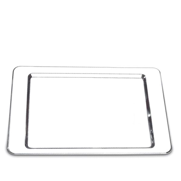 Loja Casa Canto - Bandeja de Metal e Cristais - Bandeja em aço Inox atina 40x28cm – Brinox