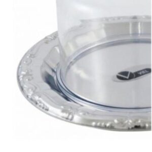 Queijeira Aço Inox com Tampa Acrilico diâmetro 19cm Viel