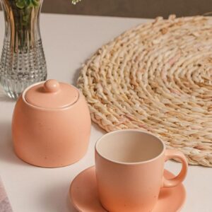 Loja Casa Canto - Jogo para Lanche - Jogo para Lanche com Xícaras para Chá Salmon BonGourmet