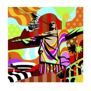 Loja Casa Canto - Quadros Decorativos - Quadro Rio Janeiro Bonde Vidro 50x50cm artimage