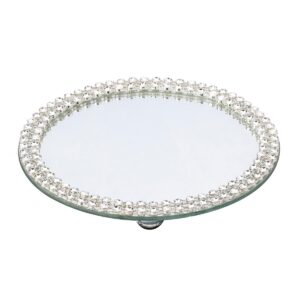 Loja Casa Canto - Bandeja de Metal e Cristais - Bandeja Prestige 30cm Redonda – Rojemac