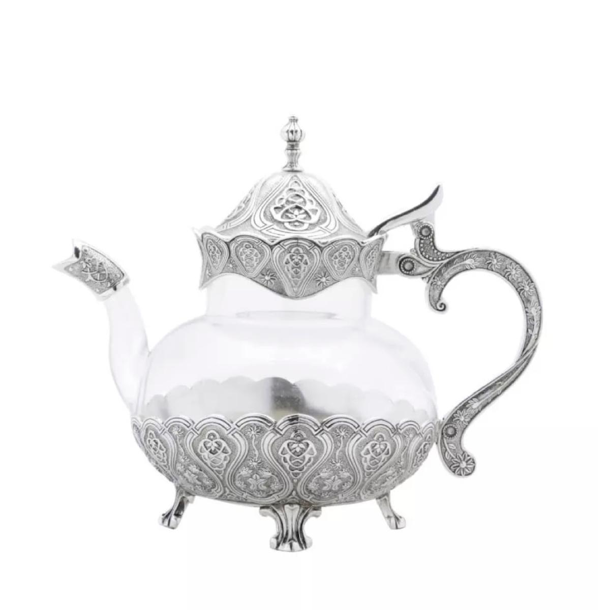 Loja Casa Canto - Jogo para Chá - Bule Chá Zamac Silver Plated agra 1L Lyor