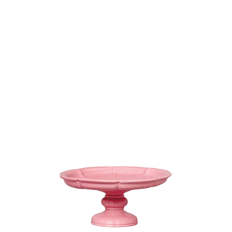 Loja Casa Canto - Prato para Bolo - Prato para Bolo Doces Lucca Rosa Baby 30cm Cerâmica Novo Tempo