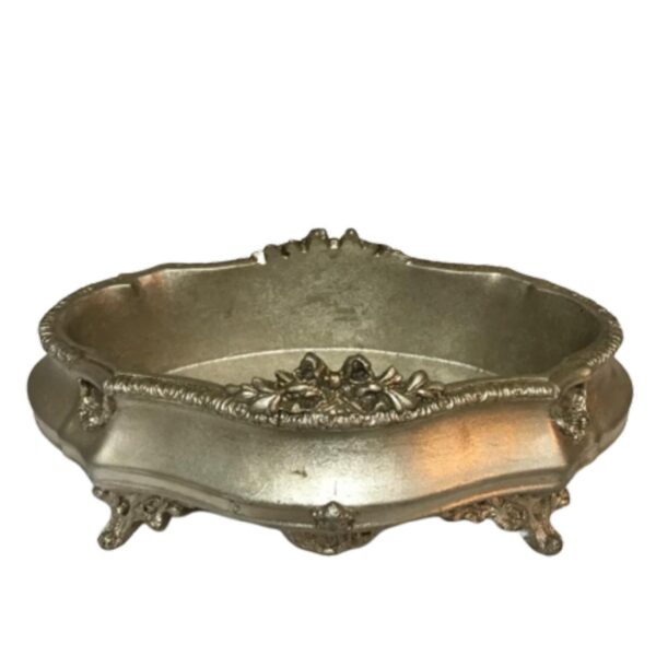 Loja Casa Canto - Centro de Mesa - Centro de Mesa Resina Prata 30x14x14cm arte