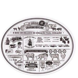 Loja Casa Canto - Jogo para Churrasco - Jogo para Churrasco Jornal do Churrasqueiro 12pç Oxford Porcelana