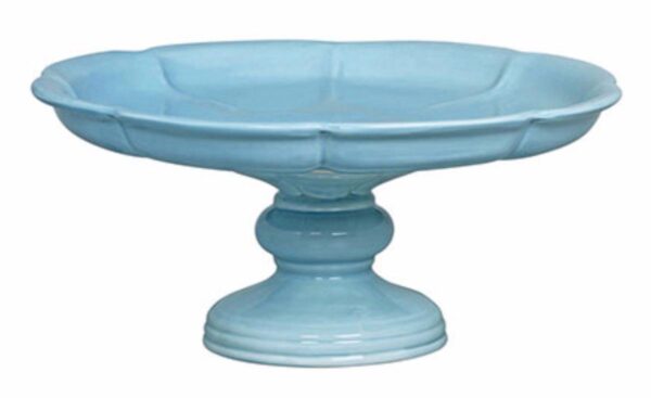 Loja Casa Canto - Prato para Bolo - Prato para Bolo Doces Lucca azul Baby 37cm Cerâmica Novo Tempo