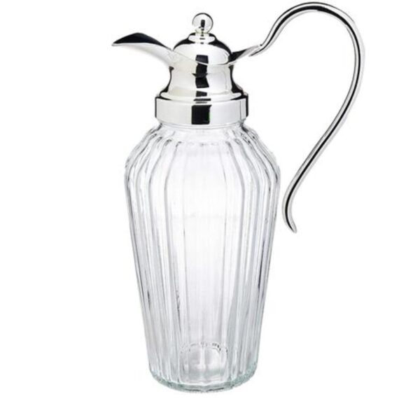 Loja Casa Canto - Jarra de Vidro - Jarra Vidro 1,5L com Tampa Zamac Niquelada Alepo Lyor