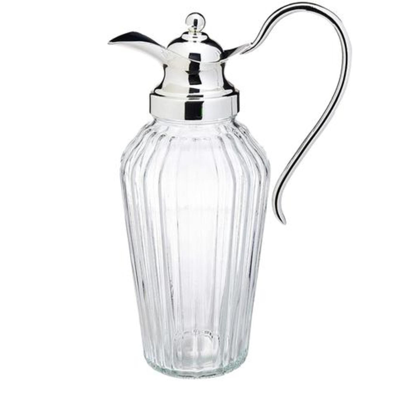 Loja Casa Canto - Jarra de Vidro - Jarra Vidro 1,5L com Tampa Zamac Niquelada Alepo Lyor