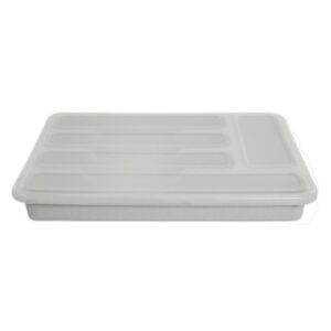 Loja Casa Canto - Porta Talheres - Porta Talheres com Tampa Logic Plástico Branco Ou