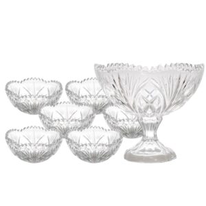 Loja Casa Canto - Saladeiras e Tigelas - Jogo Fruteira Saladeiras Cristal alberta 7un Lyor
