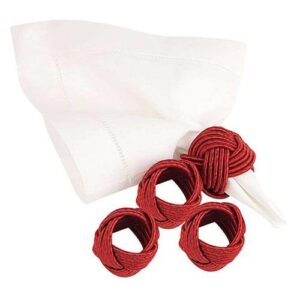 Loja Casa Canto - Porta Guardanapo - Porta Guardanapo Traccia Vermelho 4un Copa & Cia