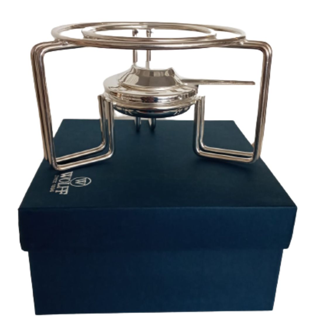 Rechaud Porcelana com Tampa 22x10cm e Suporte Inox Wolff