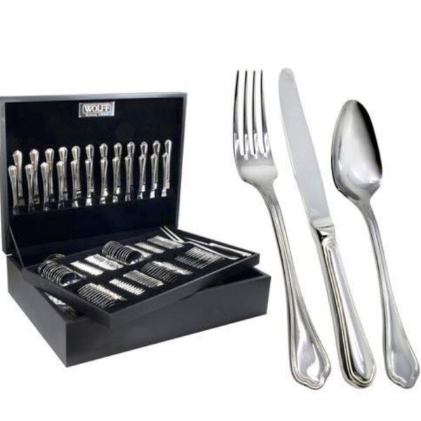 Loja Casa Canto - Faqueiro 101 peças - Faqueiro Zurich aço Inox com Estojo 101pç Wolff