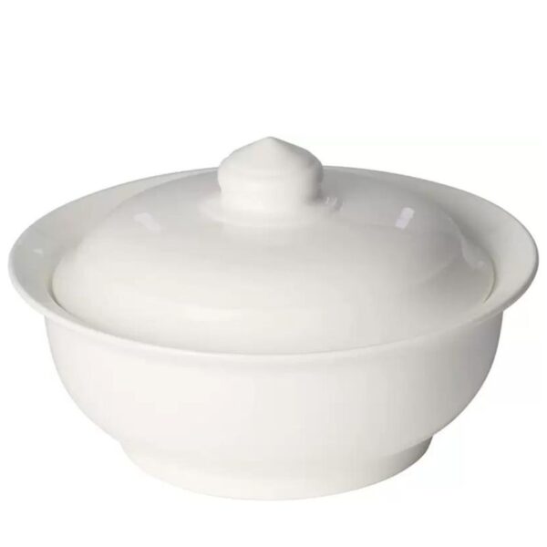 Rechaud Porcelana com Tampa 1,5lt. e Suporte Lyor