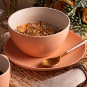 Loja Casa Canto - Jogo para Lanche - Jogo para Lanche com Xícaras para Chá Salmon BonGourmet