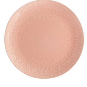 Loja Casa Canto - Pratos Avulsos - Jogo Pratos Rasos Fundos Relieve Rosa 12un Yoi