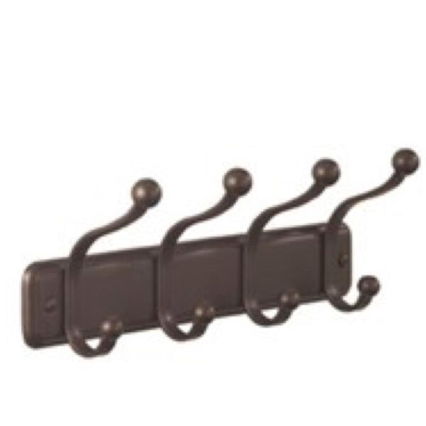 Loja Casa Canto - Cabides e Cabideiros - Cabideiro Parede 4 Ganchos Metal Bronze 32x12x10cm Hudson