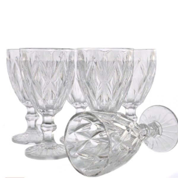 Loja Casa Canto - Taças de Vidro - Jogo Taças Diamond 260ml 6un Transparente