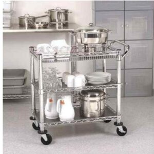 Loja Casa Canto - Carrinho Multiuso Utilitário - Carrinho para Chá e Café com 3 Prateleiras aço Inox Multiuso