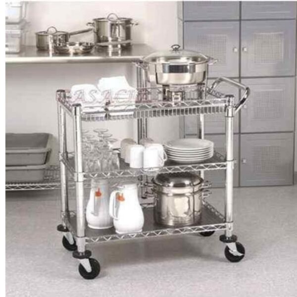 Loja Casa Canto - Carrinho Multiuso Utilitário - Carrinho para Chá e Café com 3 Prateleiras aço Inox Multiuso