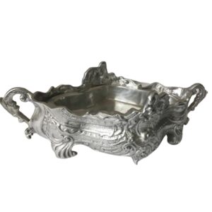 Loja Casa Canto - Centro de Mesa - Centro de Mesa aluminio Desenhado 53x27x16cm Metal Flor