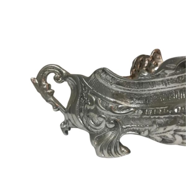 Loja Casa Canto - Centro de Mesa - Centro de Mesa aluminio Desenhado 53x27x16cm Metal Flor