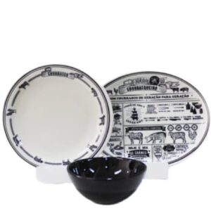 Loja Casa Canto - Jogo para Churrasco - Jogo para Churrasco Jornal do Churrasqueiro 12pç Oxford Porcelana