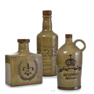 Loja Casa Canto - Potes Decorativos - Potes Cerâmica Decoraçao 30, 25, 20cm altura 3un Premiere