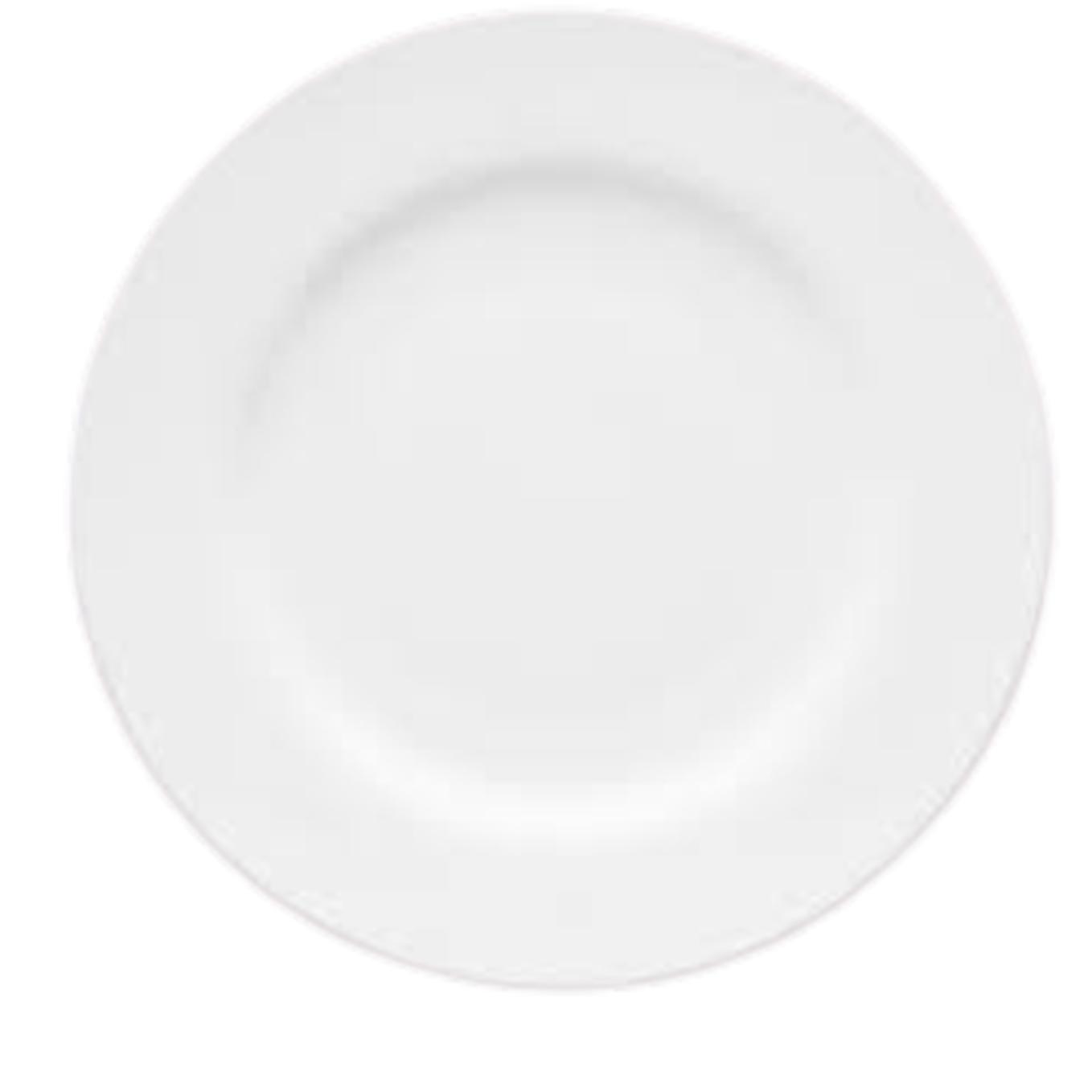 Loja Casa Canto - Pratos Avulsos - Jogo Pratos Rasos Sobremesa com aba Porcelana Branca 12un Oxford