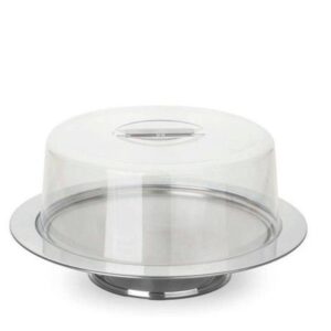 Loja Casa Canto - Prato para Bolo - Prato para Bolo com Pé Inox Tampa acrílico D. 31cm Mimo Style