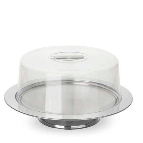 Loja Casa Canto - Prato para Bolo - Prato para Bolo com Pé Inox Tampa acrílico D. 31cm Mimo Style