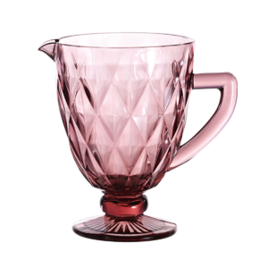 Loja Casa Canto - Jarra de Vidro - Jarra Diamond Rosa 1L Lyor