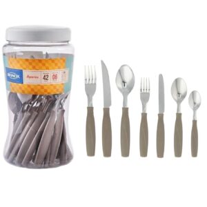 Loja Casa Canto - Faqueiro 42 peças - Faqueiro Itaparica 42pç Warm Gray Brinox