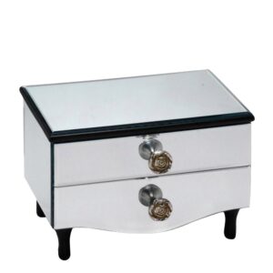 Loja Casa Canto - Porta Joias - Porta Joias com 2 Gavetas Espelhado 26x16cm Espressione